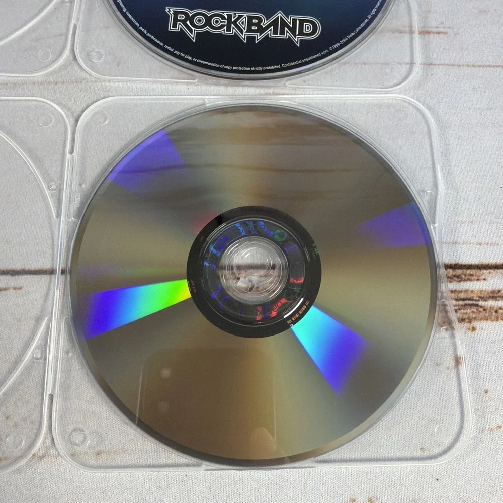 Rock Band 1 & 2 Microsoft Xbox 360 Game Discs Only Used Resurfaced